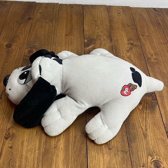 Vintage 1990’s Squeaky pound puppies plush dog gray and black - Picture 3 of 10
